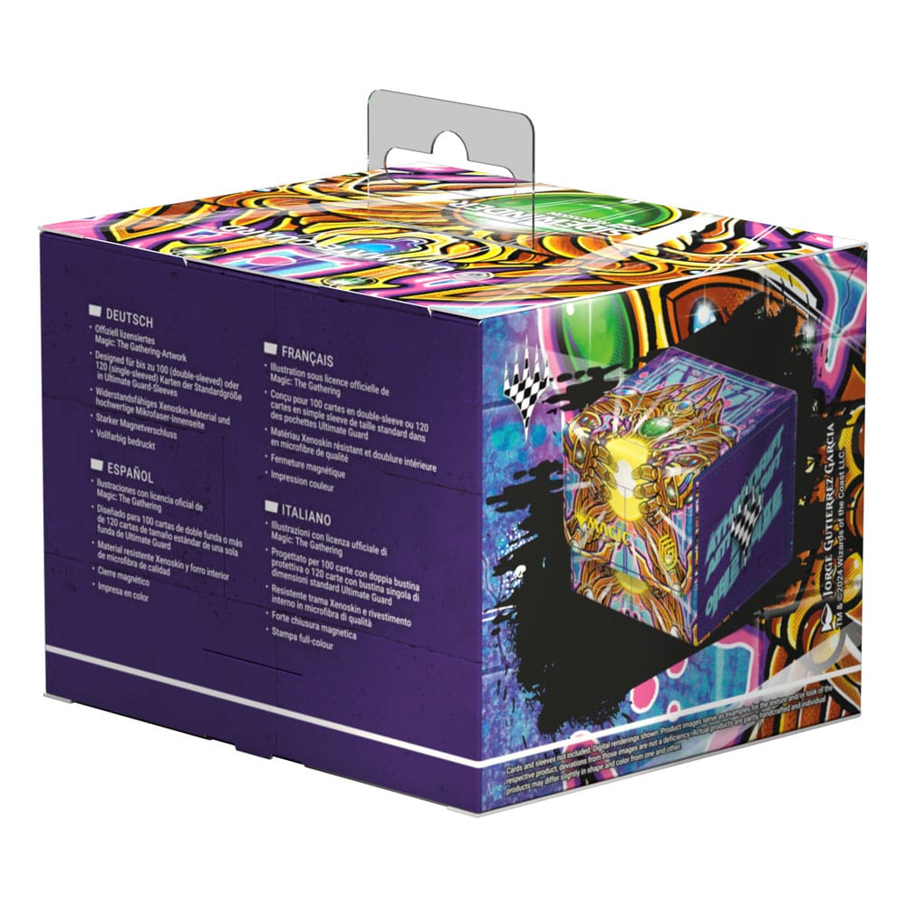 Ultimate Guard Sidewinder 100+ Xenoskin Deck-Box, Magic: The Gathering "Aetherdrift" Design, Solar Gearhulk.