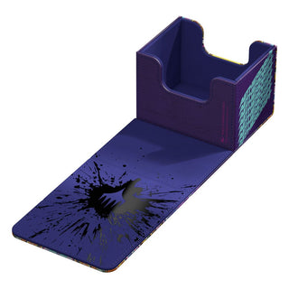 Lila Ultimate Guard Sidewinder 100+ Xenoskin Deck-Box für Magic: The Gathering, geöffnet mit schwarzem Design.