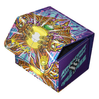 Ultimate Guard Sidewinder 100+ Xenoskin Deck-Box mit buntem "Aetherdrift" Design, geeignet für Magic: The Gathering Karten.