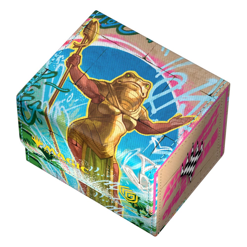 Ultimate Guard Sidewinder 100+ Xenoskin Deck-Box mit farbigem "Aetherdrift" Design, ideal für Magic: The Gathering.