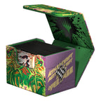 Ultimate Guard Sidewinder 100+ Xenoskin Deck-Box, buntes Design, geöffnet mit Karten.