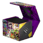 Ultimate Guard Sidewinder 100+ Xenoskin Deck-Box, buntes Design, geöffnet, Magic: The Gathering Aetherdrift Edition.
