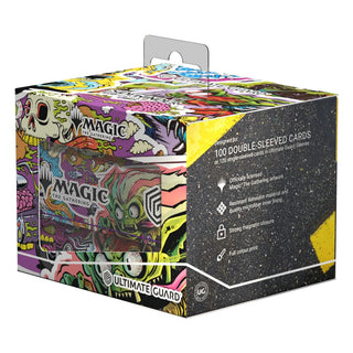 Ultimate Guard Sidewinder 100+ Xenoskin Deck-Box mit Magic: The Gathering "Aetherdrift" Design, bunt und detailreich.