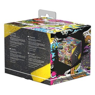 Bunte Ultimate Guard Sidewinder 100+ Xenoskin Deck-Box mit Magic: The Gathering "Aetherdrift" Design.