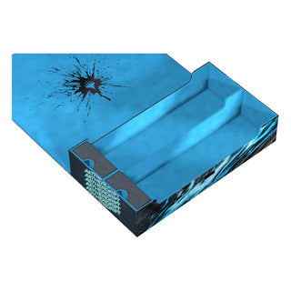 Ultimate Guard Omnihive 1000+ Xenoskin Aetherdrift Magic: The Gathering Aufbewahrungsbox, blau, geöffnet.