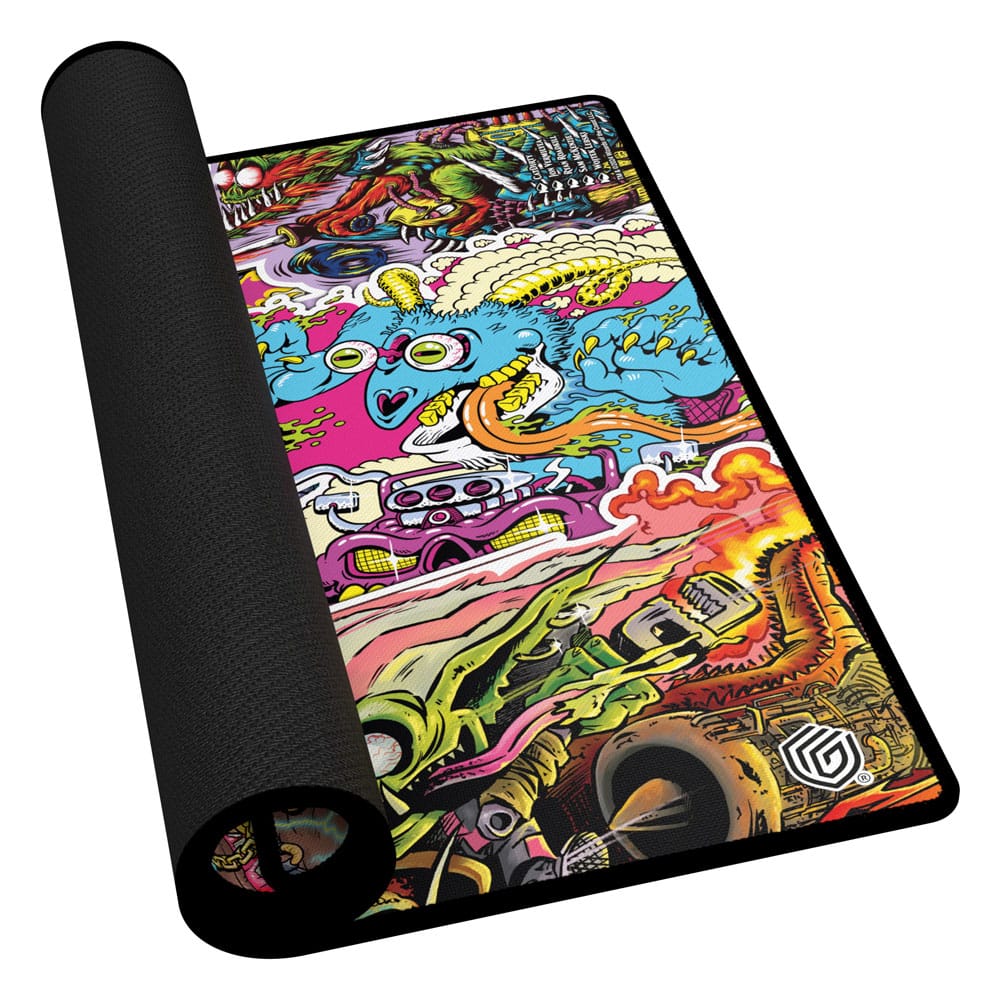 Bunte Magic: The Gathering Play-Mat "Aetherdrift" von Ultimate Guard mit lebhaftem, fantasievollem Design.