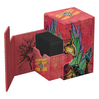 Ultimate Guard Flip'n'Tray 100+ Xenoskin Deck-Box mit Magic: The Gathering Aetherdrift Artwork, geöffnet mit Karten.