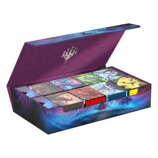 Ultimate Guard Omnihive 1000+ Xenoskin Deck-Box, offen, mit Magic: The Gathering "Tarkir: Dragonstorm" Design.