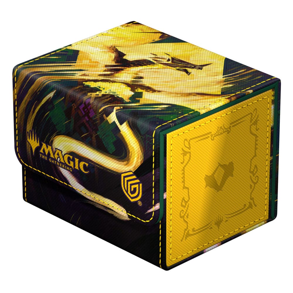 Ultimate Guard Sidewinder 100+ Xenoskin Kartenbox, Magic: The Gathering Design, gelb-schwarz, für 100+ Karten.