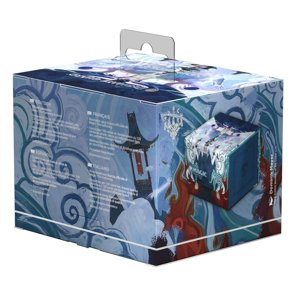 Ultimate Guard Sidewinder 100+ Xenoskin Kartenbox, Magic: The Gathering Design, blau-rot, Verpackung mit asiatischem Drach...