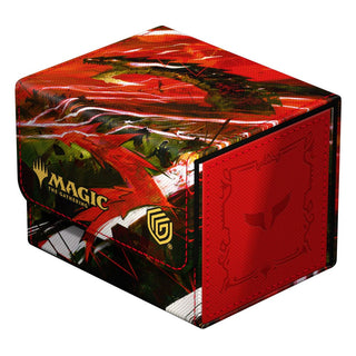Ultimate Guard Sidewinder 100+ Xenoskin "Tarkir: Dragonstorm" Kartenbox mit Magic: The Gathering Design.