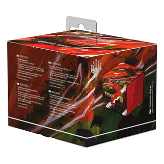 Ultimate Guard Sidewinder 100+ Xenoskin Magic: The Gathering Box, rot, mit "Tarkir: Dragonstorm" Design.