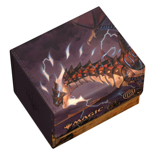 Ultimate Guard Sidewinder 100+ Xenoskin mit Magic: The Gathering Drachenmotiv, lila und braun.