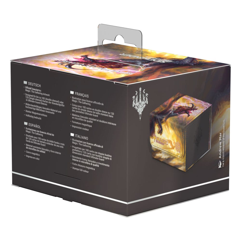 Ultimate Guard Sidewinder 100+ Xenoskin Box mit Magic: The Gathering Artwork, "Tarkir: Dragonstorm" Design.