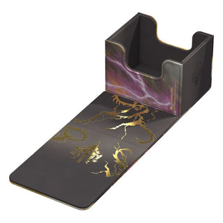 Ultimate Guard Sidewinder 100+ Xenoskin, Magic: The Gathering Design, geöffnete Box mit goldener Prägung.