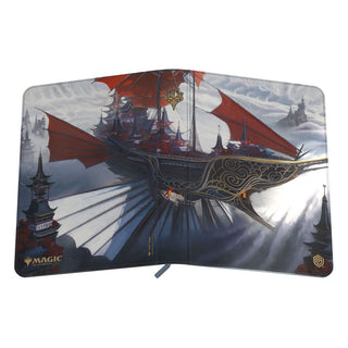 Magic: The Gathering Zipfolio 360 Xenoskin mit "Tarkir: Dragonstorm" Design, zeigt ein mystisches Kloster in Wolken.