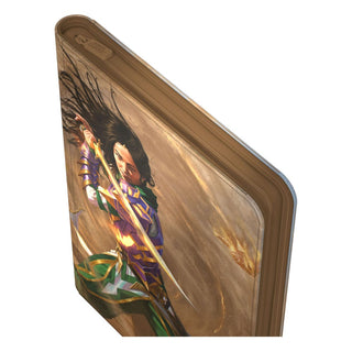 Ultimate Guard Zipfolio 360 Xenoskin mit Fantasy-Kriegerin-Design, Magic: The Gathering Thema.