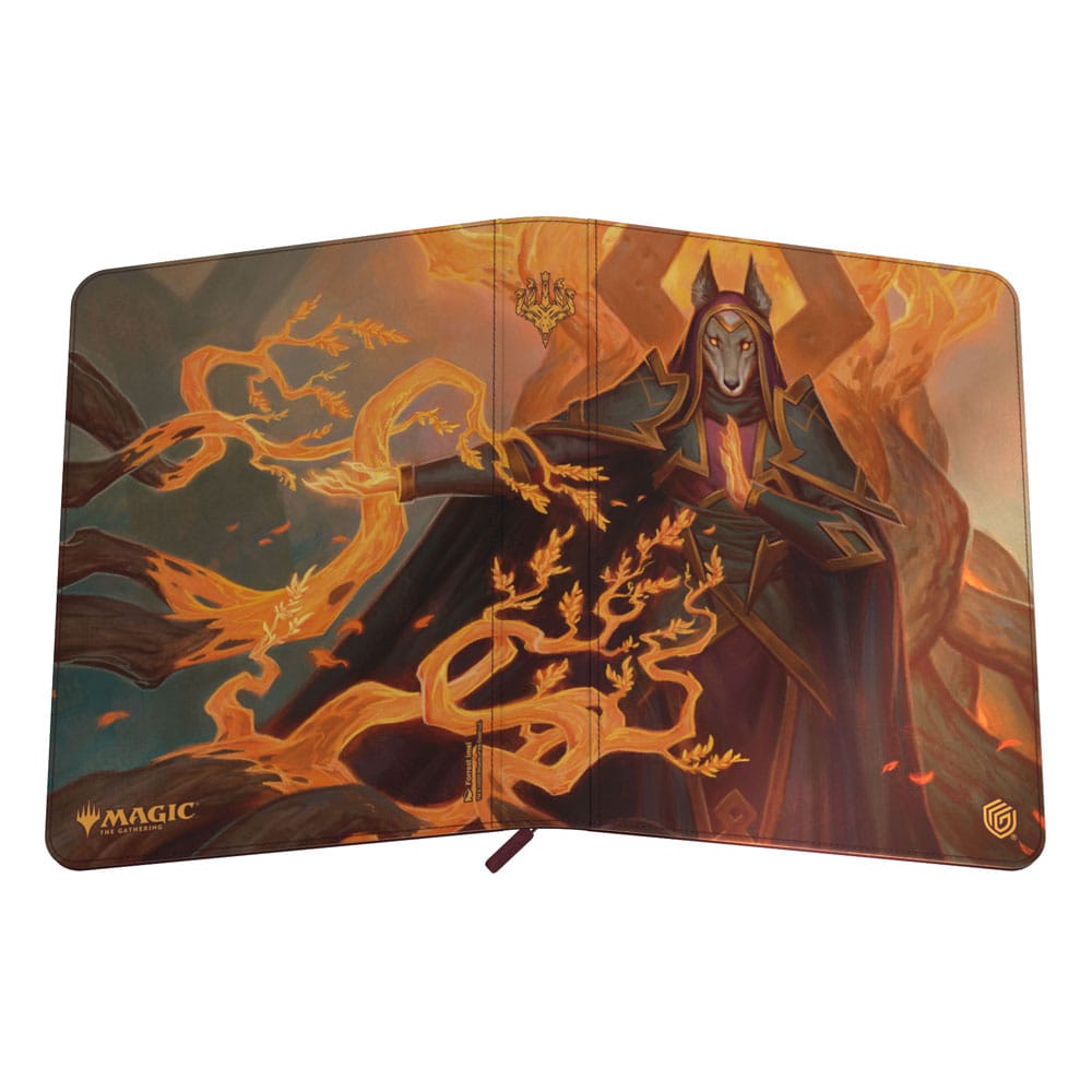 Ultimate Guard Zipfolio 360 Xenoskin mit Abzan Devotee Motiv aus Magic: The Gathering, geöffnet, zeigt kunstvolles Design.