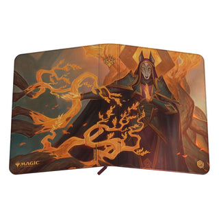 Ultimate Guard Zipfolio 360 Xenoskin mit Abzan Devotee Motiv aus Magic: The Gathering, geöffnet, zeigt kunstvolles Design.