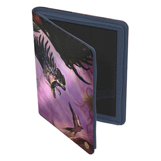 Ultimate Guard Zipfolio 360 Xenoskin mit Drachenmotiv, Sammelkartenordner, lila Hintergrund, Reißverschluss.