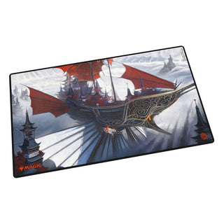 Magic: The Gathering Play-Mat "Tarkir: Dragonstorm" mit mystischem Kloster-Design von Ultimate Guard.