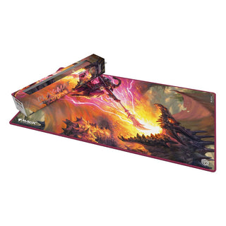 Magic: The Gathering Play-Mat "Tarkir: Dragonstorm" von Ultimate Guard, mit epischem Drachenmotiv, 61x35 cm.