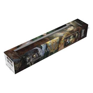 Verpackung der Ultimate Guard Play-Mat "Tarkir: Dragonstorm" mit Fantasy-Design, 61x35 cm, Magic: The Gathering.