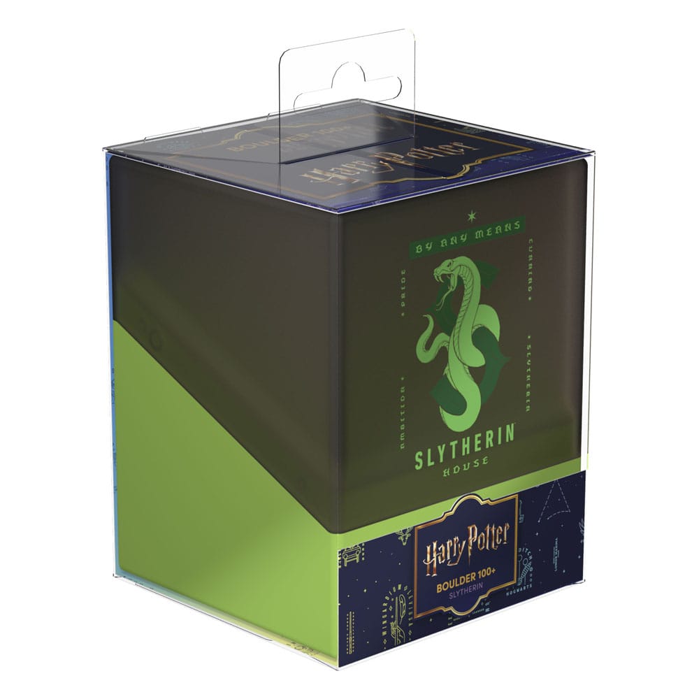 Ultimate Guard Boulder 100+ Deck-Box, Slytherin Design, Harry Potter Thema, grün-schwarz, Schlangensymbol.