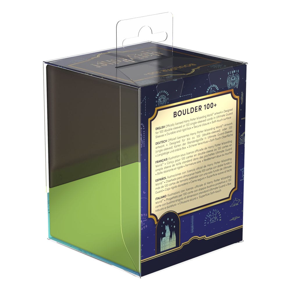Ultimate Guard Boulder 100+ Slytherin Deck-Box, Harry Potter Design, in Verpackung.