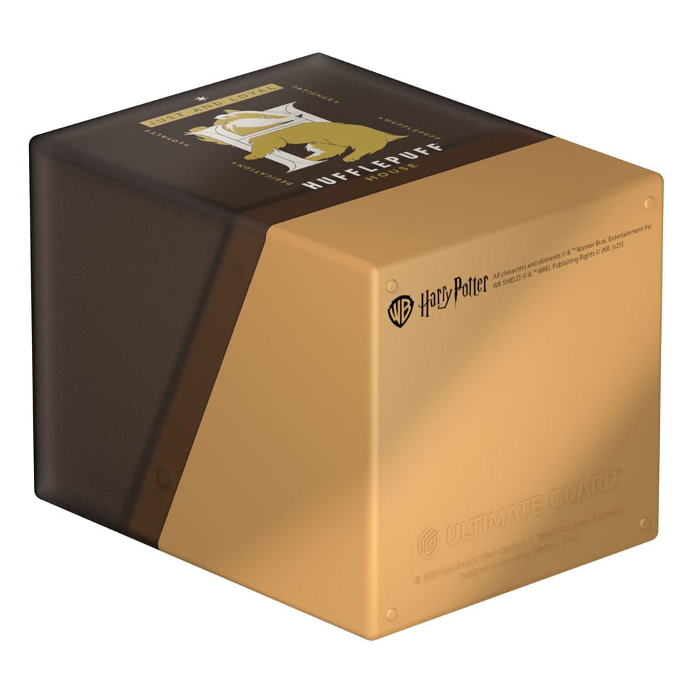 Ultimate Guard Boulder 100+ Deck-Box, Hufflepuff-Design, Harry Potter, gelb-schwarz, stabile Kartenbox.
