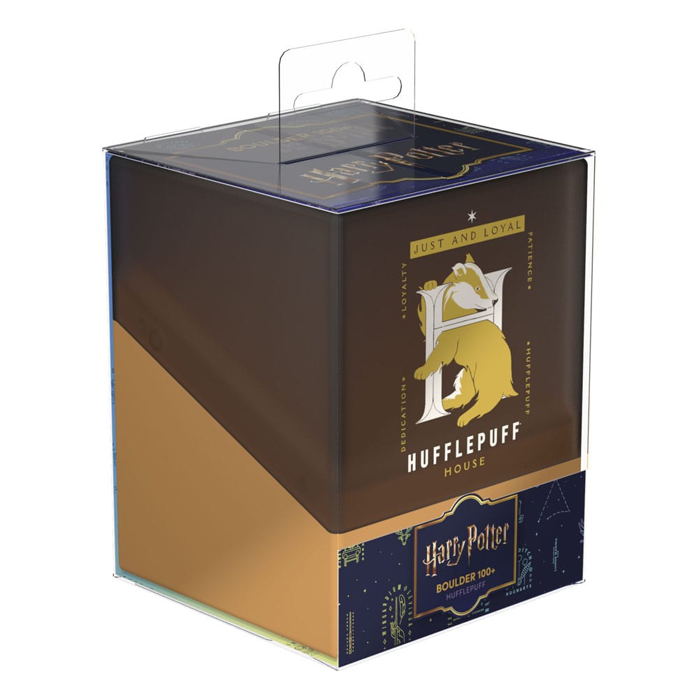 Ultimate Guard Boulder 100+ Deck-Box, Hufflepuff-Design, Harry Potter-Thema, stabile Kartenbox.