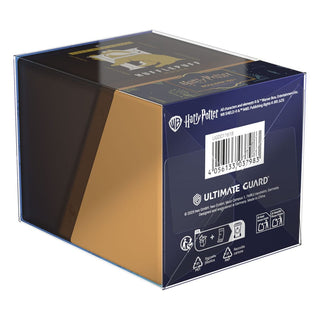 Ultimate Guard Boulder 100+ Hufflepuff Deck-Box, Harry Potter Design, stabil, schwarz-gold.