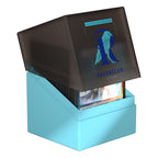 Ultimate Guard Boulder 100+ Deck-Box, Ravenclaw-Design, geöffnet mit Karten, Harry Potter Thema.