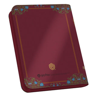 Ultimate Guard Zipfolio 160 Xenoskin in Rot mit Gryffindor-Design, Harry Potter Sammelkartenalbum.