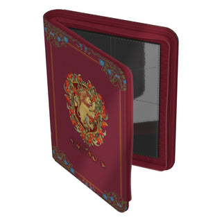 Rotes Harry Potter Zipfolio 160 Xenoskin mit Gryffindor-Wappen von Ultimate Guard, geöffnet.