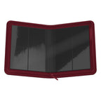 Offenes Ultimate Guard Zipfolio 160 Xenoskin Harry Potter Gryffindor Sammelalbum mit leeren Kartenfächern.