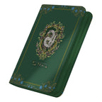 Grünes Ultimate Guard Zipfolio 160 Xenoskin mit Slytherin-Wappen und Blumenmuster, Harry Potter-Thema.