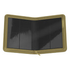 Offenes Ultimate Guard Zipfolio 160 Xenoskin Sammelkartenalbum, schwarz-gold, Hufflepuff-Design.