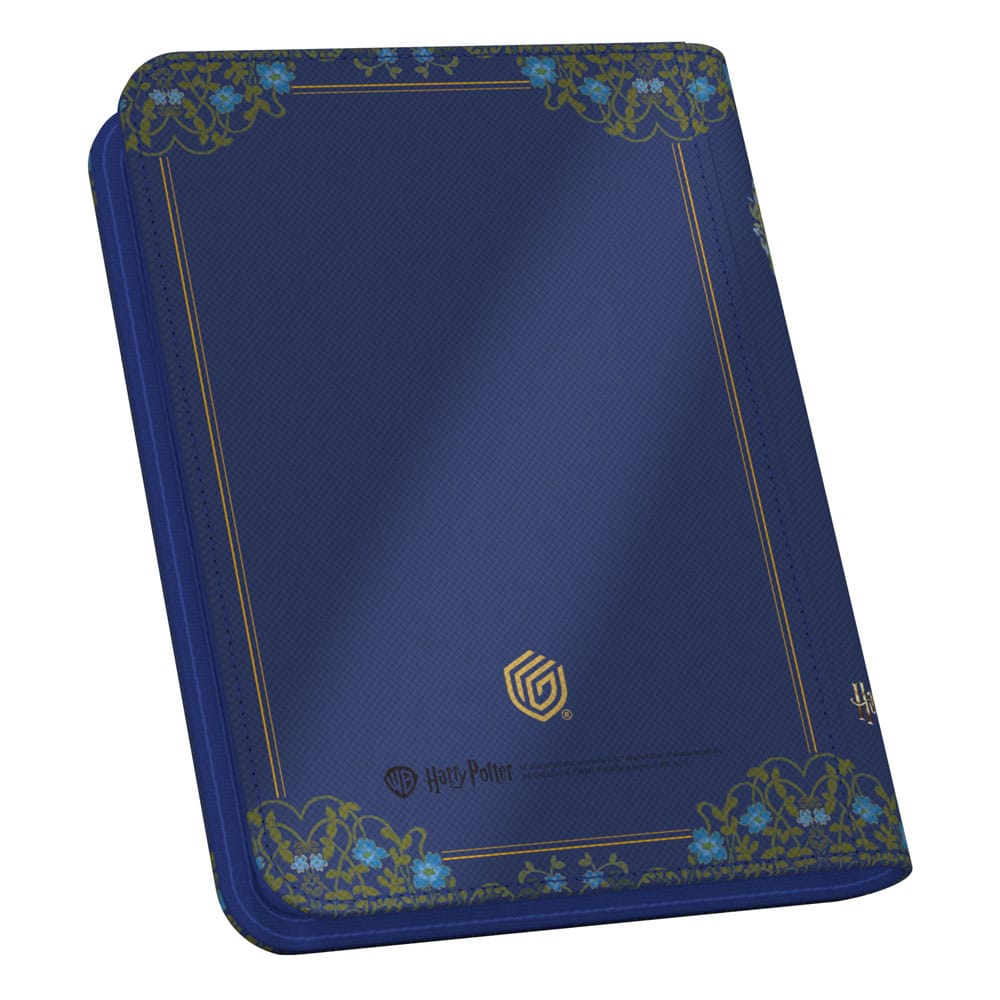 Ultimate Guard Zipfolio 160 Xenoskin Harry Potter Ravenclaw Sammelkartenalbum, blau mit goldenen Verzierungen.
