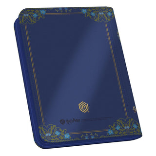 Ultimate Guard Zipfolio 160 Xenoskin Harry Potter Ravenclaw Sammelkartenalbum, blau mit goldenen Verzierungen.