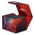 Ultimate Guard Sidewinder 100+ Xenoskin Deck-Box, offen, mit Karten, "Edge of Eternities" Design.
