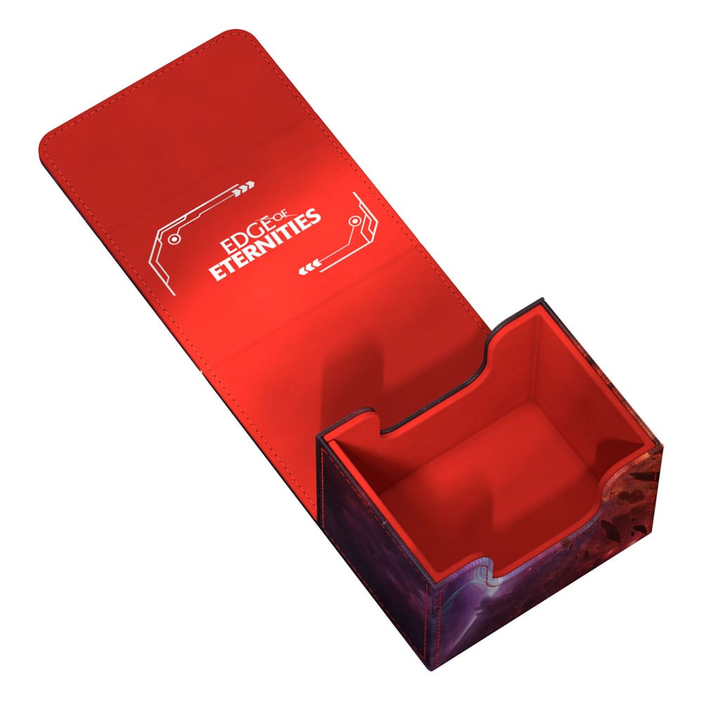 Ultimate Guard Sidewinder 100+ Xenoskin Deck-Box, offen, rot, für Magic: The Gathering Karten.