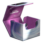 Ultimate Guard Sidewinder 100+ Xenoskin Deck-Box, lila, offen, für 100 Karten, "Edge of Eternities"-Design.