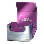 Ultimate Guard Sidewinder 100+ Xenoskin Deck-Box, lila, offen, mit "Edge of Eternities"-Logo.