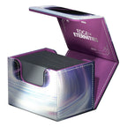 Ultimate Guard Sidewinder 100+ Xenoskin Deck-Box, lila, offen mit Karten, "Edge of Eternities"-Design.