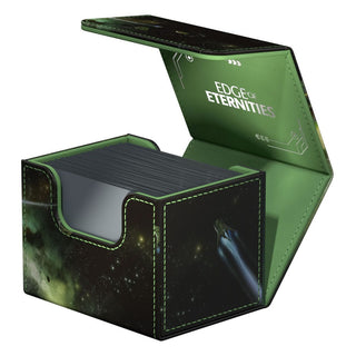 Ultimate Guard Sidewinder 100+ Xenoskin Deck-Box, offen, mit Karten, Design "Edge of Eternities".