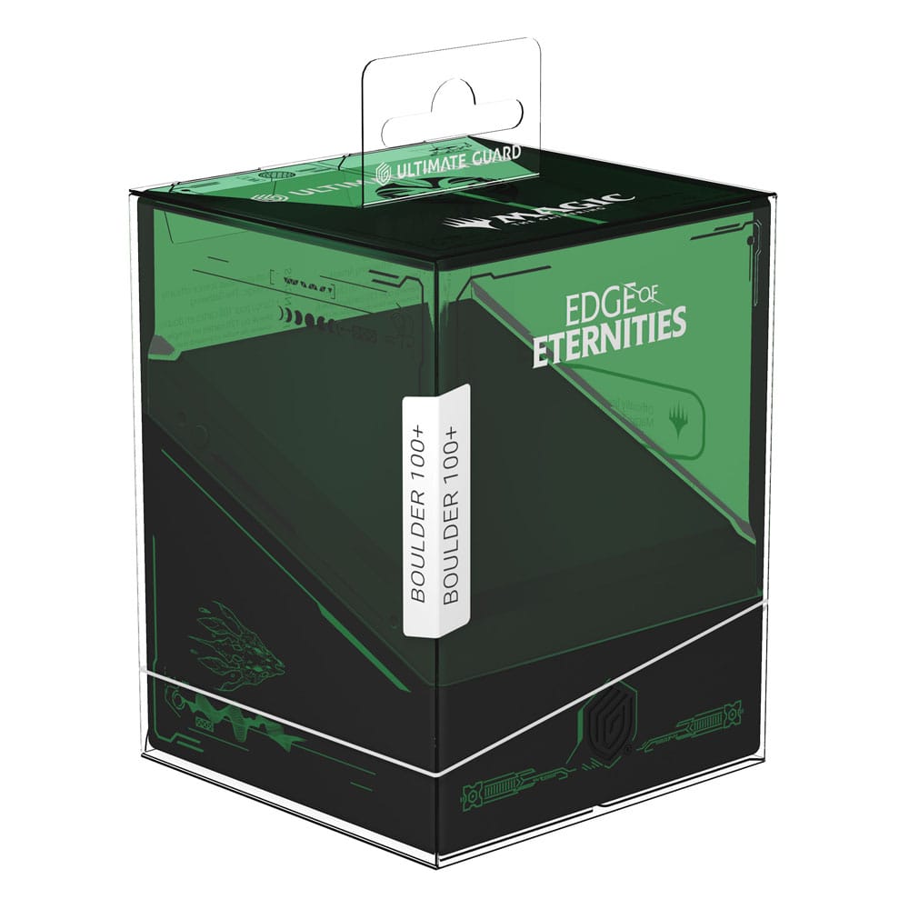 Ultimate Guard Boulder 100+ Deck-Box mit "Edge of Eternities" Artwork, grün, für Magic: The Gathering.