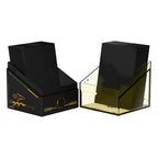 Ultimate Guard Boulder 100+ Deck-Box mit Magic: The Gathering Artwork, schwarz-gold, geöffnet.