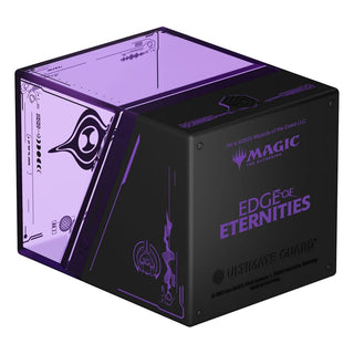 Ultimate Guard Boulder 100+ Deck-Box mit "Edge of Eternities" Design, lila und schwarz, für Magic: The Gathering Karten.
