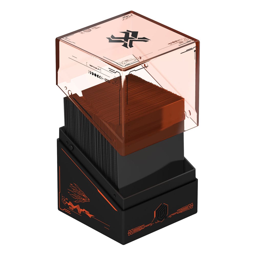 Ultimate Guard Boulder 100+ Deck-Box, "Edge of Eternities" Design, transparent und schwarz, für Magic: The Gathering.